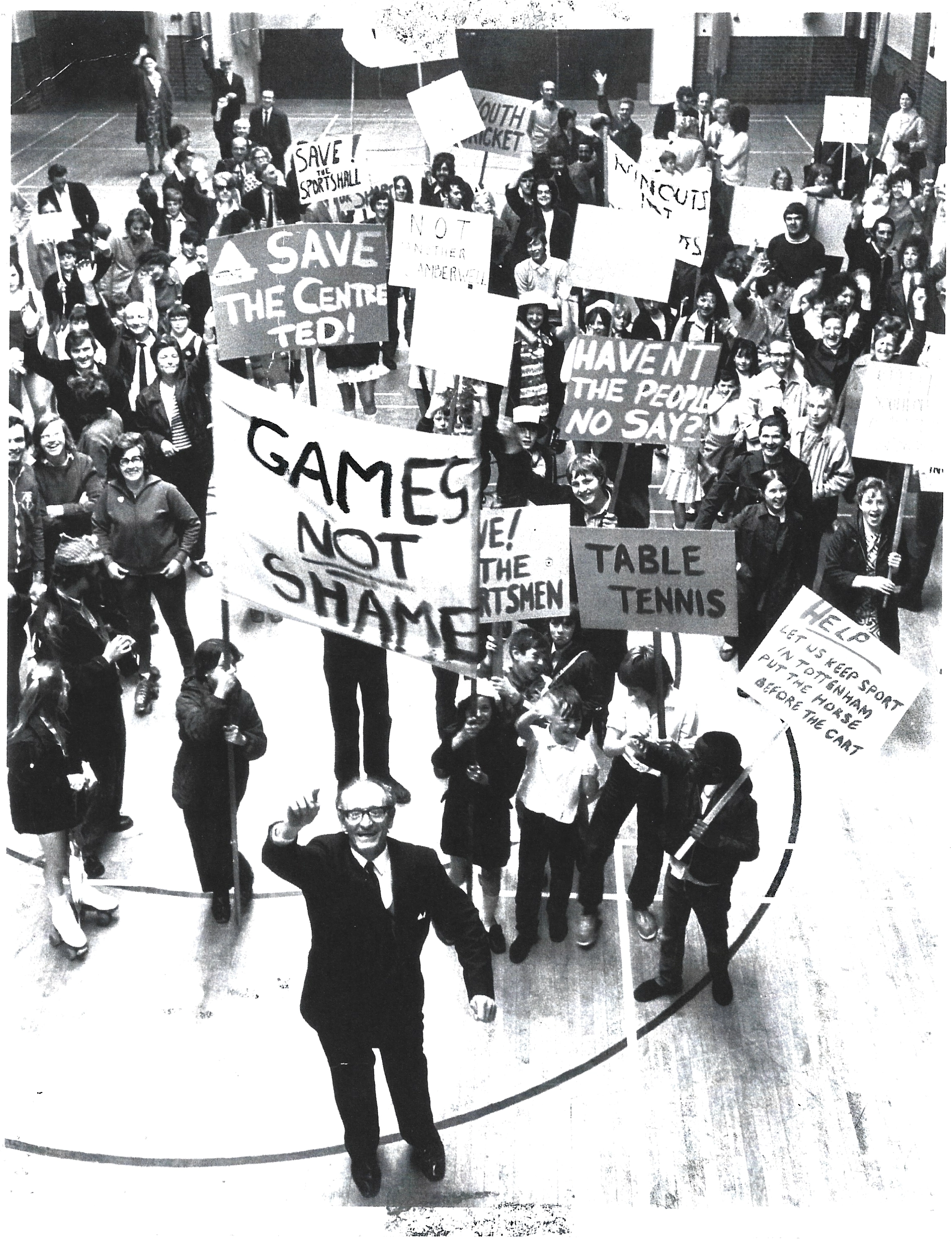 Campaign to save the sports centre.